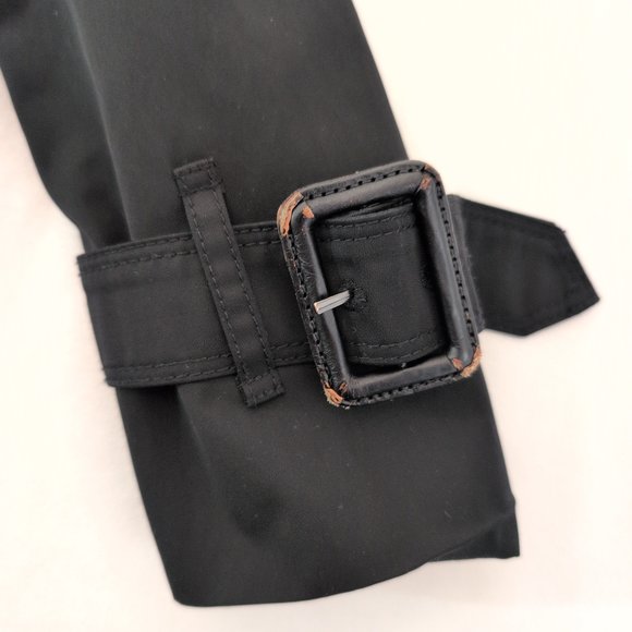 London Fog Women's Black Double-Breasted Trench Coat XS - Picture 6 of 12